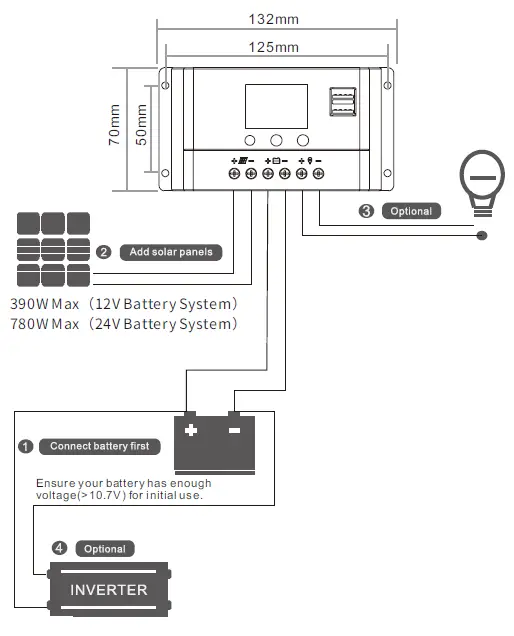 ALL POWERS AP-OT-002 Solar Panel Inverter LCD Display 01