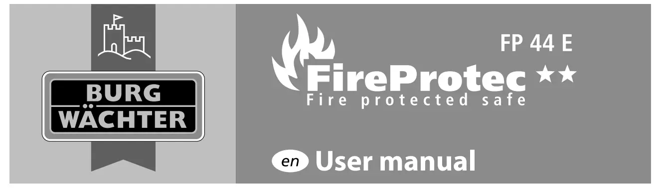 Burg Wachter Fp 44 E Fire Safe With Electronic Combination Lock User Manual
