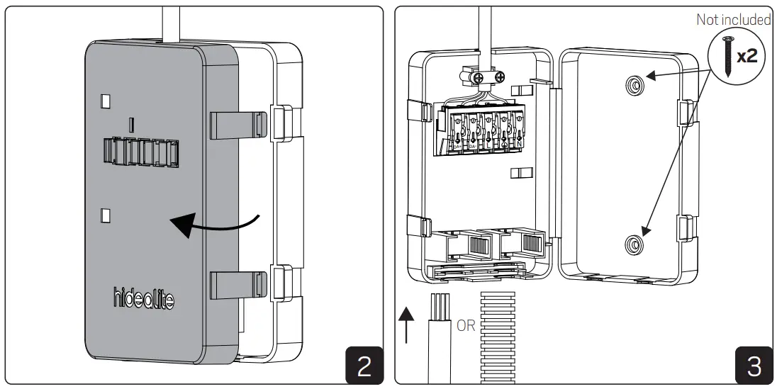 hidealite 7910446 Q-Box Mini 3 Pole Linect Installation