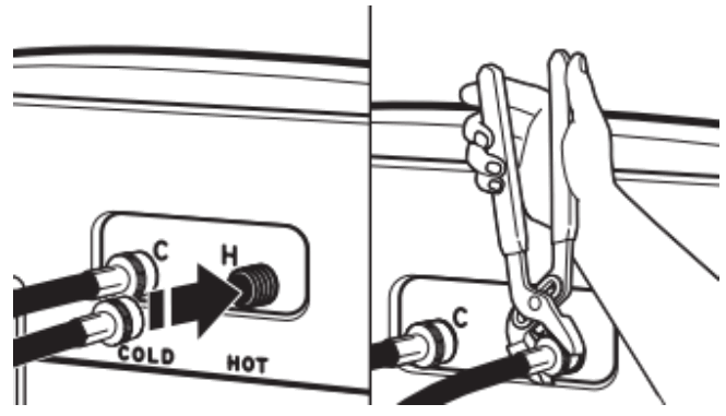 MAYTAG MVW6500MBK Pet Pro Top Load Washer - hoses