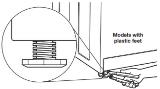 MAYTAG MVW6500MBK Pet Pro Top Load Washer - leveling feet