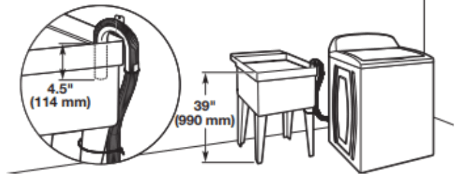 MAYTAG MVW6500MBK Pet Pro Top Load Washer - standpipe