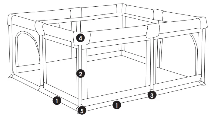 hisbaby HB-BS-BPP150-GR Baby Playpen - Fig 6