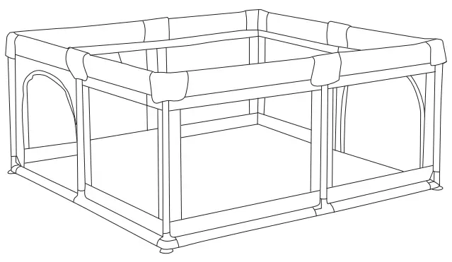 hisbaby HB-BS-BPP150-GR Baby Playpen