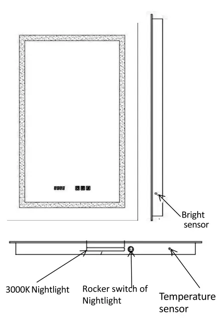 WELLFOR EX3BMBL LED Bathroom Mirror - FIGURE 9