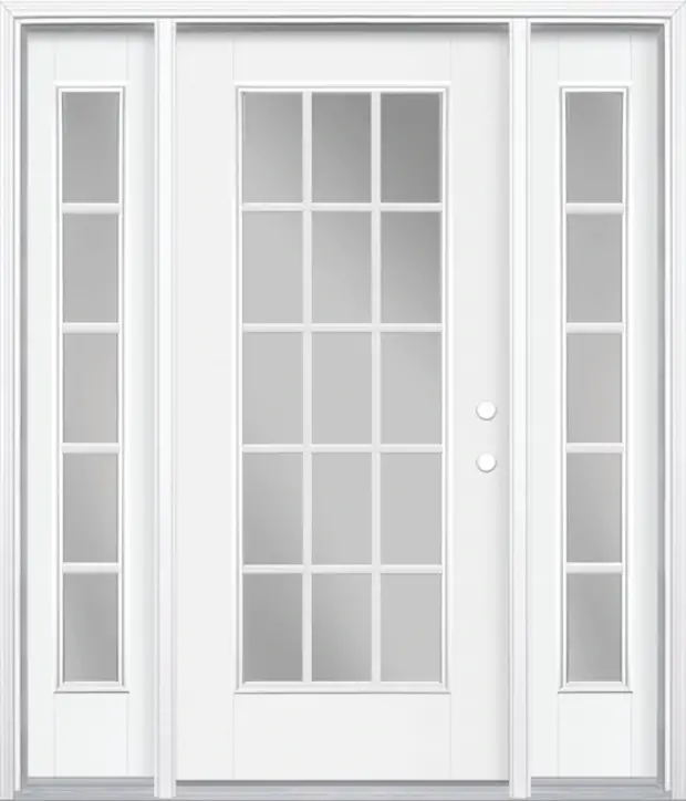 Masonite 1524015 60-in x 80-in Fiberglass Full Lite Left-Hand Inswing product