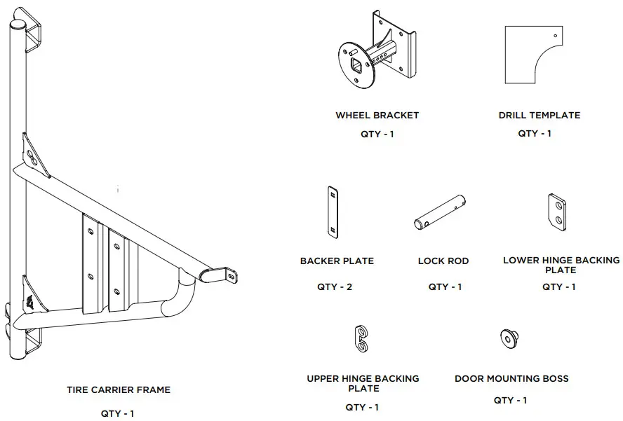 FVCO SP1104B Sprinter Rear Tire Carrier - FIGURE 2
