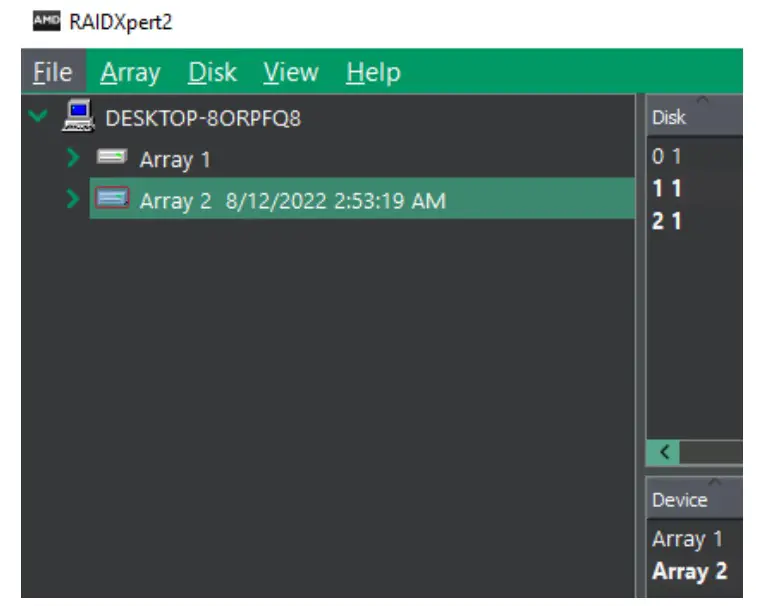 ASRock X670E Taichi Motherboard - Select the array which you would like to delete