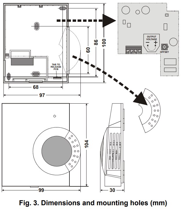 Honeywell C7110A1010 Room Air Quality Sensor - FIGURE 3