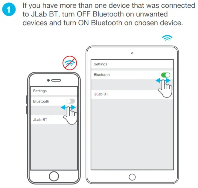 JLABAUDIO Bluetooth Earbuds - CONNECTION TROUBLESHOOTING