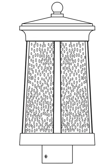 Signature Hardware 941443 Black Woodberry Single Light 17 Inch Tall - Figure 1