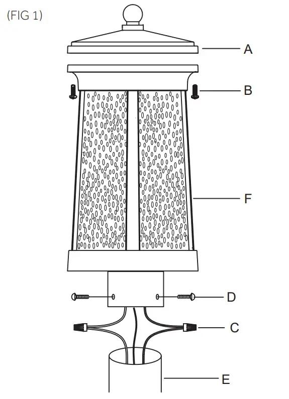 Signature Hardware 941443 Black Woodberry Single Light 17 Inch Tall - Figure 2