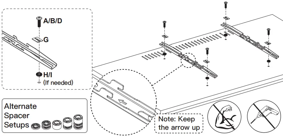 PERLESMITH PSTVS04 Universal Table Top TV Stand-Option A