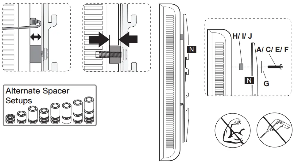 PERLESMITH PSTVS04 Universal Table Top TV Stand-Option D