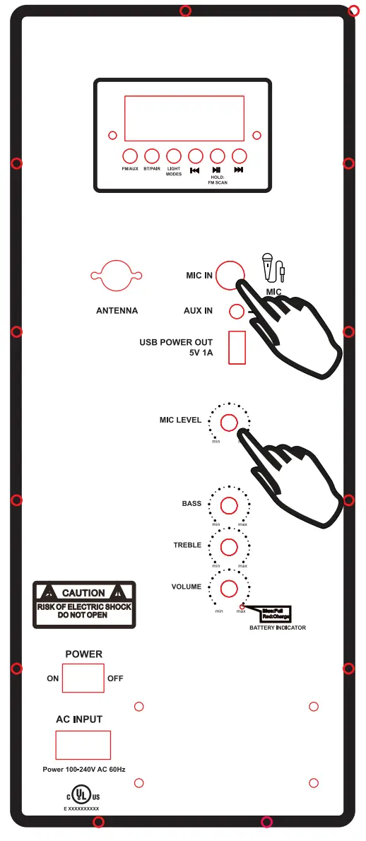 ALTEC LANSING IMT7002 SOUNDROVER Wireless Party Speaker 180W Peak Power - figure 11