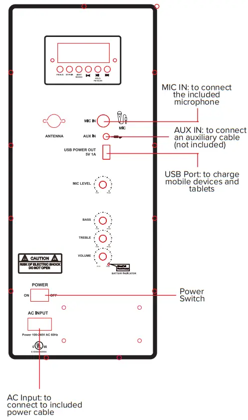 ALTEC LANSING IMT7002 SOUNDROVER Wireless Party Speaker 180W Peak Power - figure 4