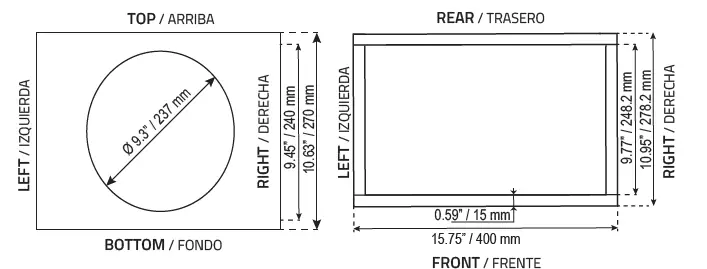 DS18 PRO-RY10.4NMB 10 Inch Mid Bass Woofer with Carbon Fiber Cone and Neodymium Magnet 2