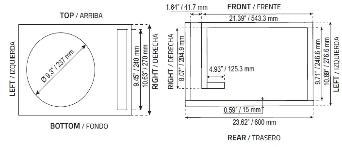 DS18 PRO-RY10.4NMB 10 Inch Mid Bass Woofer with Carbon Fiber Cone and Neodymium Magnet 3