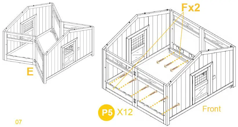 aivituvin-AIR66-Foldable-Chicken-Coop-for-3-to-4-Chickens-FIG 7