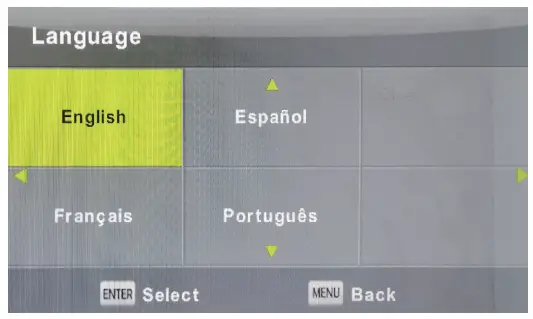 SELECTING OSD LANGUAGE