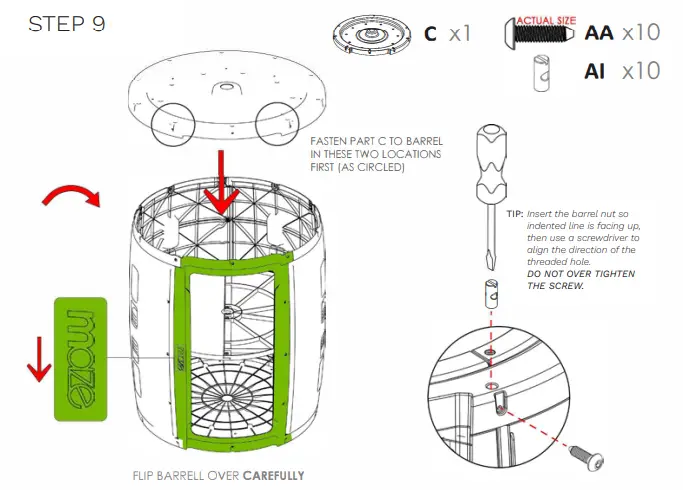 GREAT-GREEN-SYSTEMS-245-Litre-Maze-Compost-Tumbler-Instruction-FIG-13