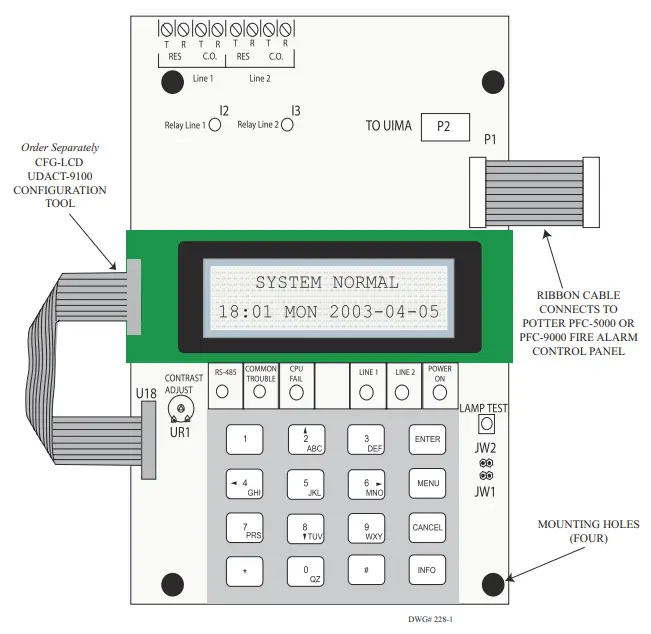 UDACT-9100 Connection Diagram