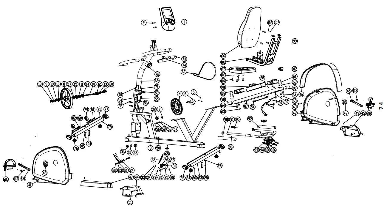 TUNTURI F20R Recumbent Bike Competence - Fig 14
