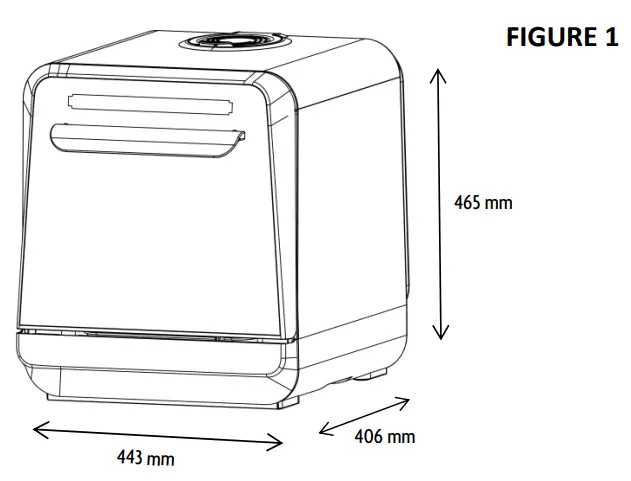 Magic Chef MCSCD3W 18 Inch White Countertop Full Console Dishwasher - FIGURE 1