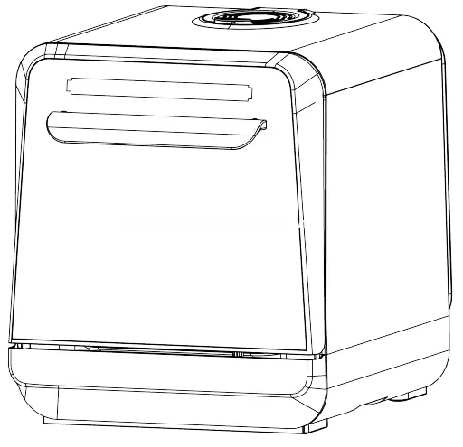 Magic Chef MCSCD3W 18 Inch White Countertop Full Console Dishwasher