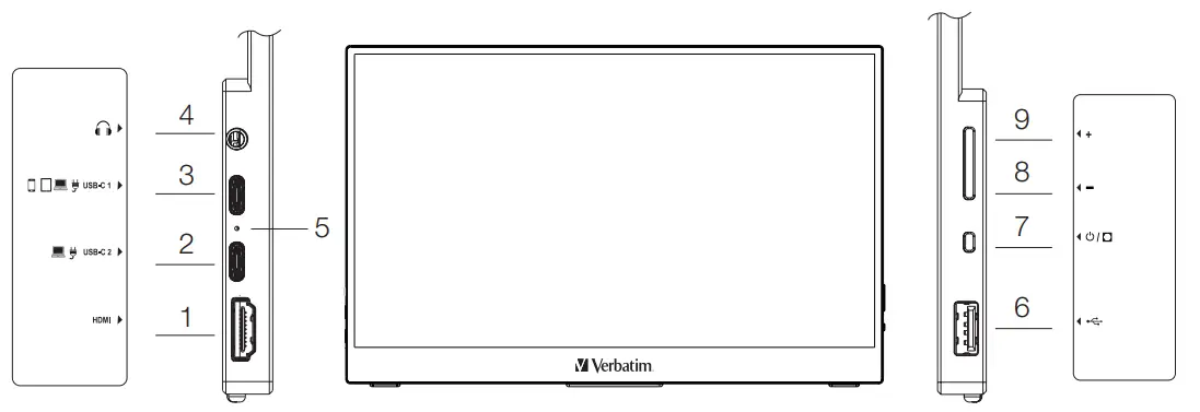 Verbatim PMT-14 Portable Touch Monitor