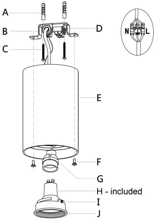 MFL 177702 Mila Round Surface Mount Downlight - lighting product