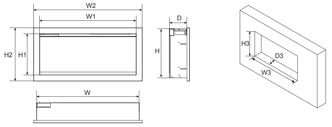 Amontii SYM 100 XT Series Bespoke Electric Fireplace - APPLIANCE 1
