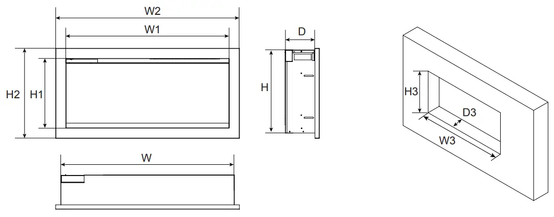 Amontii SYM 100 XT Series Bespoke Electric Fireplace - APPLIANCE 1