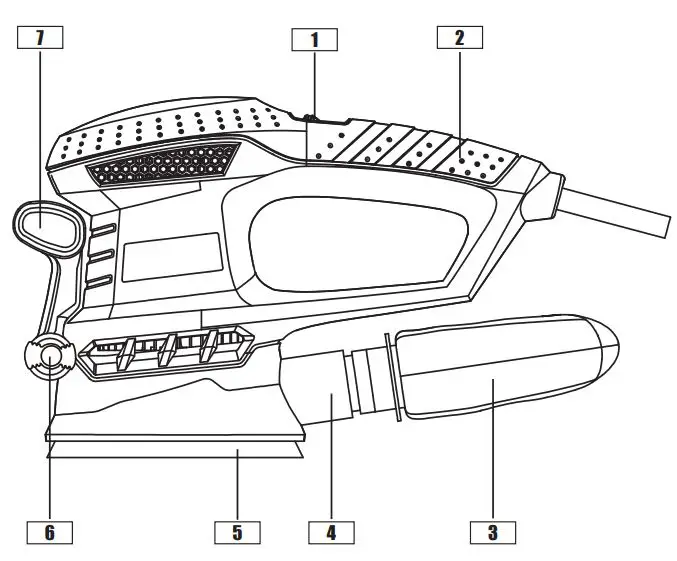 Wickes PES300 Orbital Sander Instruction Manual - COMPONENT LIST