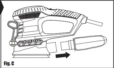 Wickes PES300 Orbital Sander Instruction Manual - Figure C