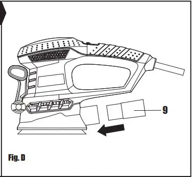Wickes PES300 Orbital Sander Instruction Manual - Figure D