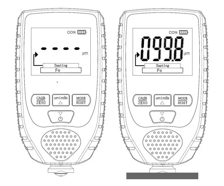 VVV-Group CM-205FN Coating Thickness Gauge - Measurement Modes CON