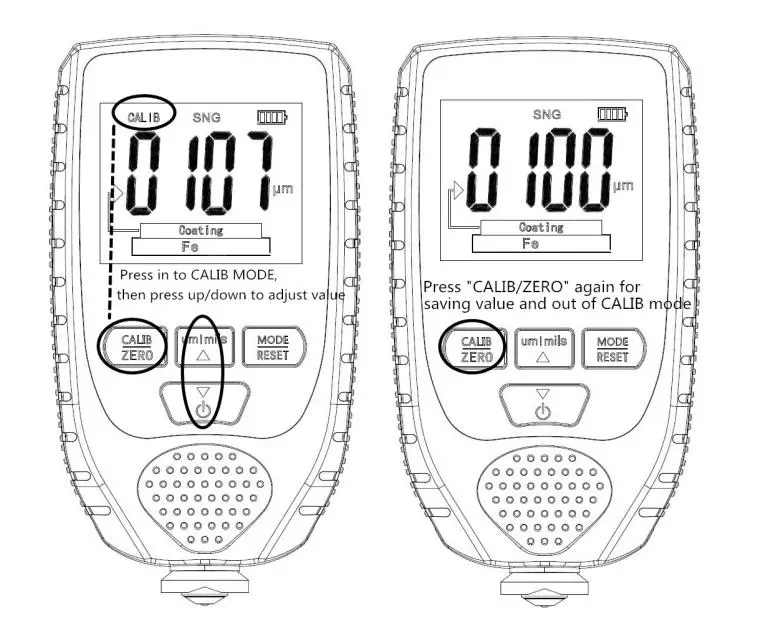 VVV-Group CM-205FN Coating Thickness Gauge - Other Points Calibration