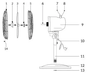 Russell Hobbs RHMDF1201WDW SCANDI Desk Fan-PARTS