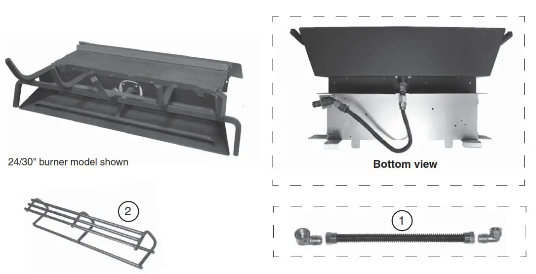 realfyre G52 Vented Gas Log Set-PARTS LIST