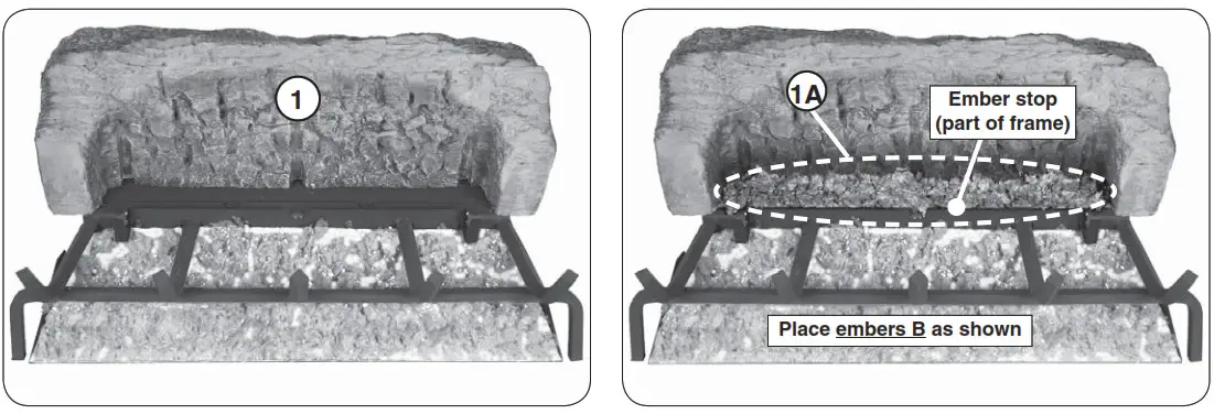 realfyre G52 Vented Gas Log Set- log set