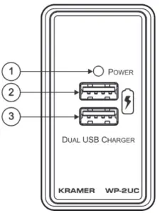KRAMER W 2UC Dual Insert Dual USB Charger - FIGURE 1