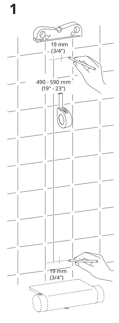 IKEA 503.426.28 Brogrund Riser Rail with Hand Shower Outlet - FIG 3