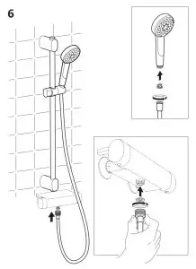 IKEA 503.426.28 Brogrund Riser Rail with Hand Shower Outlet - FIG 9
