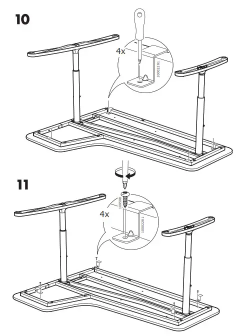 IKEA BEKANT Corner Desk Right Linoleum- 10