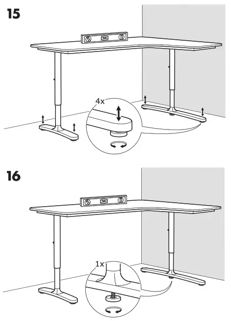 IKEA BEKANT Corner Desk Right Linoleum- 15