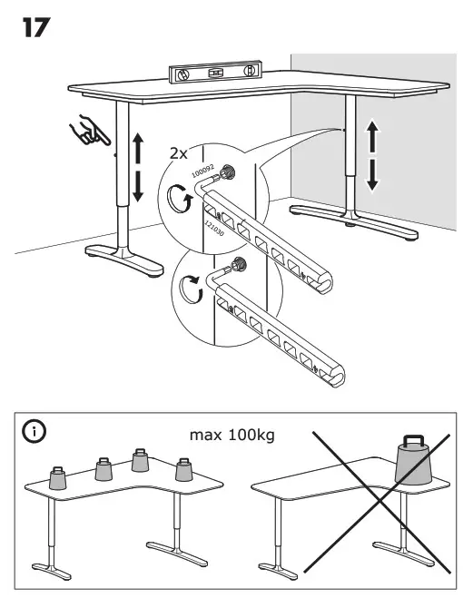 IKEA BEKANT Corner Desk Right Linoleum- 17