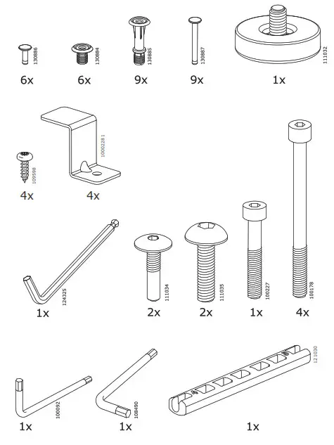 IKEA BEKANT Corner Desk Right Linoleum- 1B