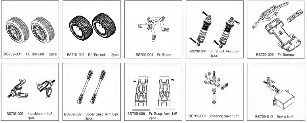 BSD RACING BS709E Remote Control Car Instruction Manual-5