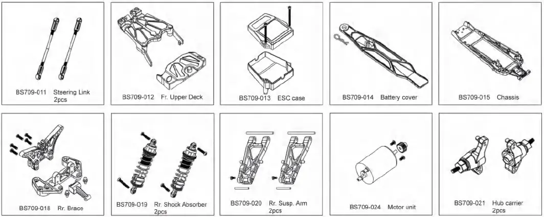 BSD RACING BS709E Remote Control Car Instruction Manual-6